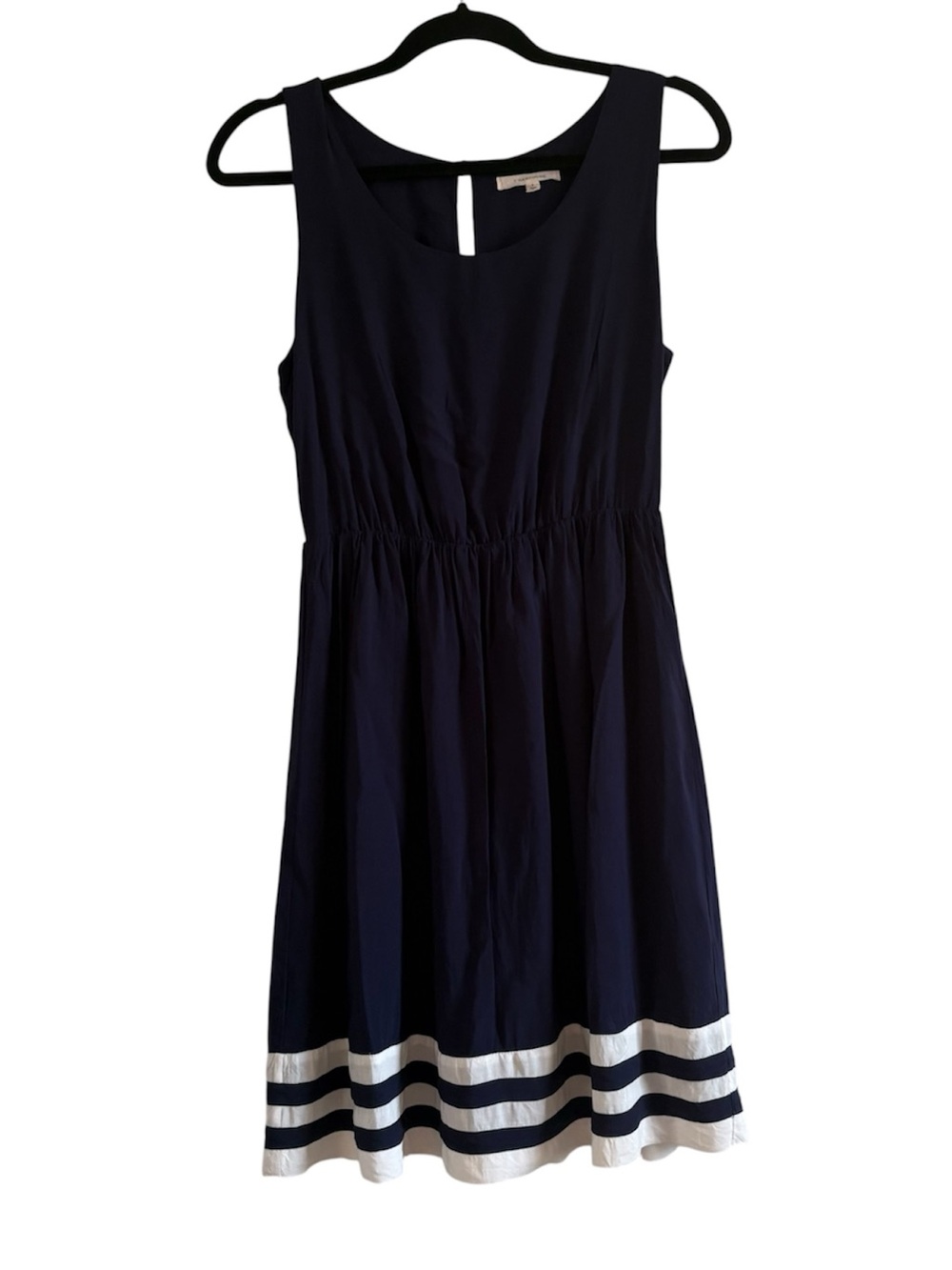 41 Hawthorn Navy White Striped Sleeveless Dress Small